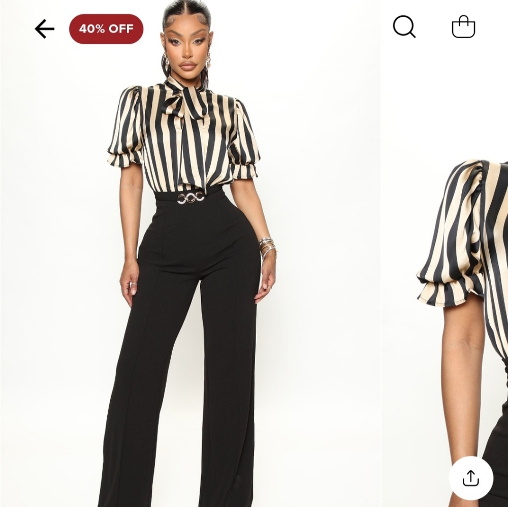 Amalia stripe jumpsuit